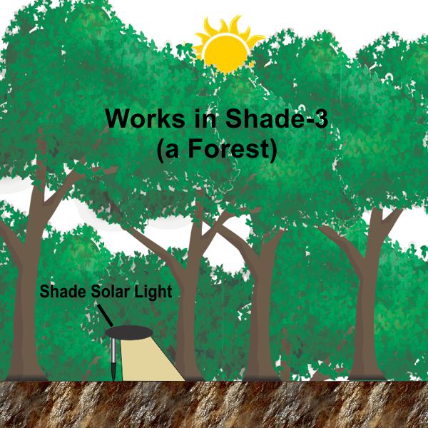 Aspen Floodlight by Shade Solar®, Dusk to Dawn Illumination in Shade or Sun
