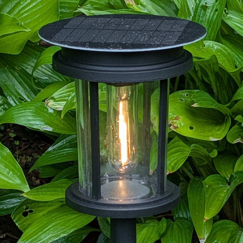 Mesa+ Lantern SHADE SOLAR® solar light provides dusk to dawn Illumination in shade or sun