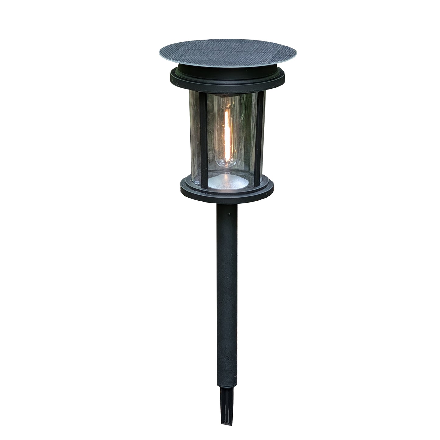 Mesa+ Lantern SHADE SOLAR® solar light provides dusk to dawn Illumination in shade or sun