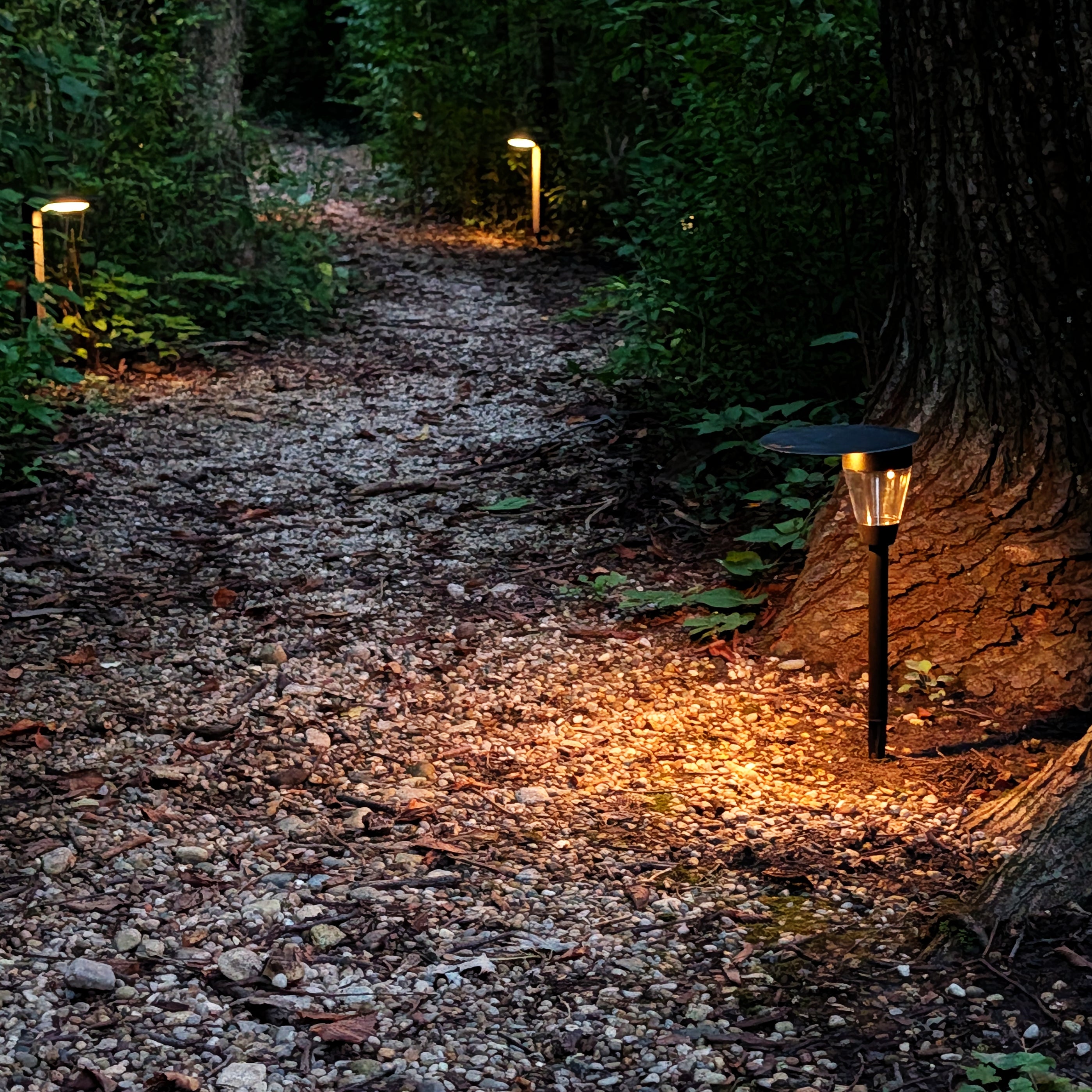 Luna Edge SHADE SOLAR® Shade-3™ solar light provides dusk to dawn